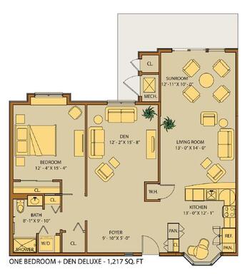 Floorplan of Kendal at Oberlin, Assisted Living, Nursing Home, Independent Living, CCRC, Oberlin, OH 1
