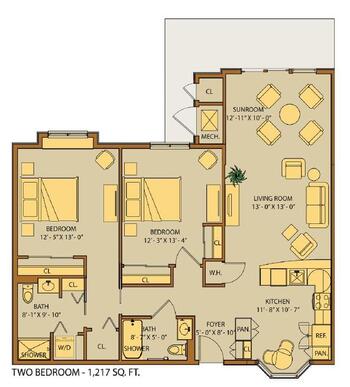 Floorplan of Kendal at Oberlin, Assisted Living, Nursing Home, Independent Living, CCRC, Oberlin, OH 10