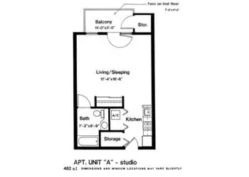 Floorplan of Kendal at Oberlin, Assisted Living, Nursing Home, Independent Living, CCRC, Oberlin, OH 11