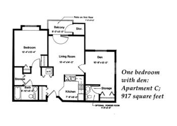 Floorplan of Kendal at Oberlin, Assisted Living, Nursing Home, Independent Living, CCRC, Oberlin, OH 13