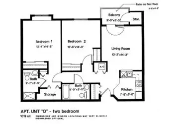 Floorplan of Kendal at Oberlin, Assisted Living, Nursing Home, Independent Living, CCRC, Oberlin, OH 14