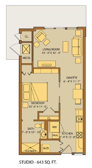 Floorplan of Kendal at Oberlin, Assisted Living, Nursing Home, Independent Living, CCRC, Oberlin, OH 18