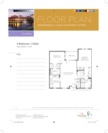 Floorplan of La Posada, Assisted Living, Nursing Home, Independent Living, CCRC, Palm Beach Gardens, FL 1