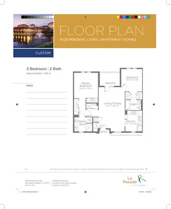 Floorplan of La Posada, Assisted Living, Nursing Home, Independent Living, CCRC, Palm Beach Gardens, FL 3