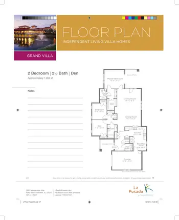 Floorplan of La Posada, Assisted Living, Nursing Home, Independent Living, CCRC, Palm Beach Gardens, FL 9