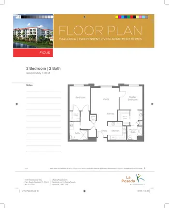 Floorplan of La Posada, Assisted Living, Nursing Home, Independent Living, CCRC, Palm Beach Gardens, FL 13