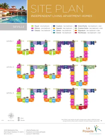 Campus Map of La Posada, Assisted Living, Nursing Home, Independent Living, CCRC, Palm Beach Gardens, FL 8