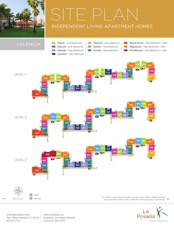 Campus Map of La Posada, Assisted Living, Nursing Home, Independent Living, CCRC, Palm Beach Gardens, FL 9