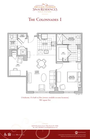 Floorplan of Sinai Residences Boca Raton, Assisted Living, Nursing Home, Independent Living, CCRC, Boca Raton, FL 8