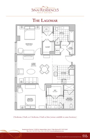 Floorplan of Sinai Residences Boca Raton, Assisted Living, Nursing Home, Independent Living, CCRC, Boca Raton, FL 13