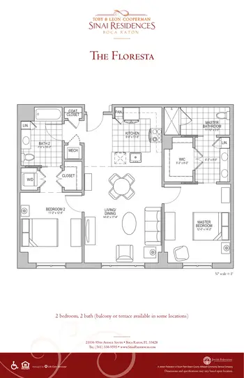 Floorplan of Sinai Residences Boca Raton, Assisted Living, Nursing Home, Independent Living, CCRC, Boca Raton, FL 12