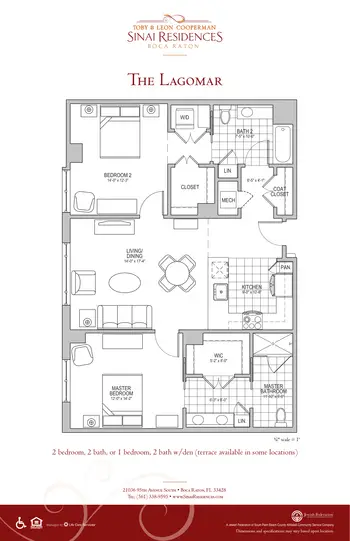 Floorplan of Sinai Residences Boca Raton, Assisted Living, Nursing Home, Independent Living, CCRC, Boca Raton, FL 15