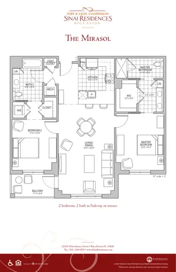 Floorplan of Sinai Residences Boca Raton, Assisted Living, Nursing Home, Independent Living, CCRC, Boca Raton, FL 16