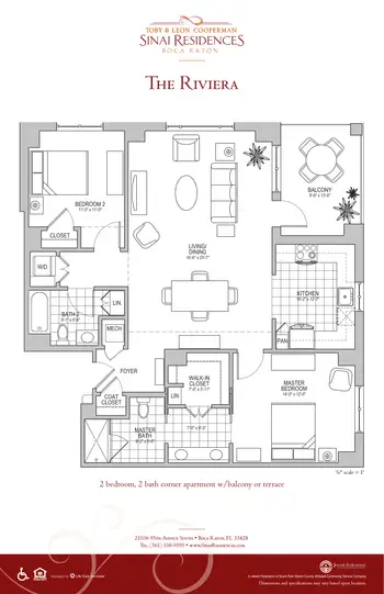 Floorplan of Sinai Residences Boca Raton, Assisted Living, Nursing Home, Independent Living, CCRC, Boca Raton, FL 20