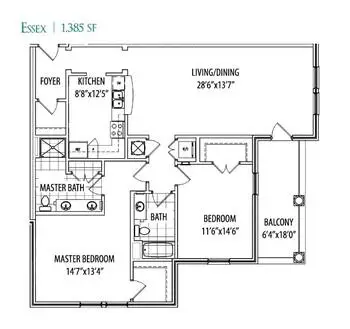 Floorplan of Cedars of Chapel Hill, Assisted Living, Nursing Home, Independent Living, CCRC, Chapel Hill, NC 8