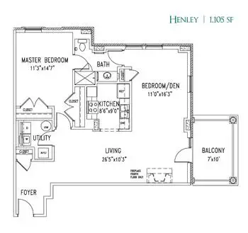 Floorplan of Cedars of Chapel Hill, Assisted Living, Nursing Home, Independent Living, CCRC, Chapel Hill, NC 12