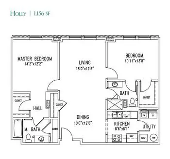 Floorplan of Cedars of Chapel Hill, Assisted Living, Nursing Home, Independent Living, CCRC, Chapel Hill, NC 14