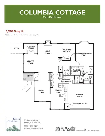 Floorplan of Essex Meadows, Assisted Living, Nursing Home, Independent Living, CCRC, Essex, CT 1