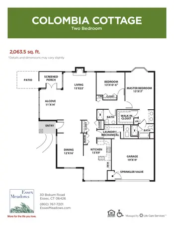 Floorplan of Essex Meadows, Assisted Living, Nursing Home, Independent Living, CCRC, Essex, CT 11