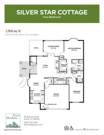 Floorplan of Essex Meadows, Assisted Living, Nursing Home, Independent Living, CCRC, Essex, CT 14
