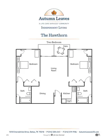 Floorplan of Autumn Leaves on White Rock Lake, Assisted Living, Nursing Home, Independent Living, CCRC, Dallas, TX 6