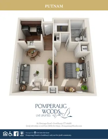 Floorplan of Pomperaug Woods, Assisted Living, Nursing Home, Independent Living, CCRC, Southbury, CT 5