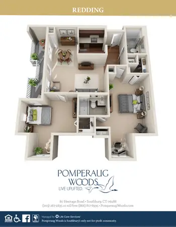 Floorplan of Pomperaug Woods, Assisted Living, Nursing Home, Independent Living, CCRC, Southbury, CT 6