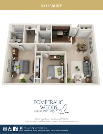 Floorplan of Pomperaug Woods, Assisted Living, Nursing Home, Independent Living, CCRC, Southbury, CT 7