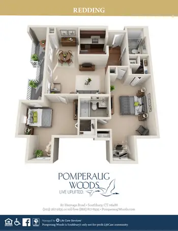 Floorplan of Pomperaug Woods, Assisted Living, Nursing Home, Independent Living, CCRC, Southbury, CT 12