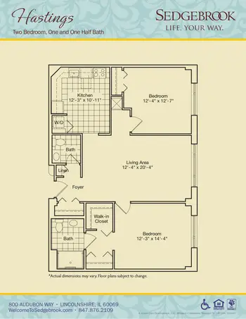 Floorplan of Sedgebrook, Assisted Living, Nursing Home, Independent Living, CCRC, Lincolnshire, IL 5
