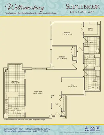 Floorplan of Sedgebrook, Assisted Living, Nursing Home, Independent Living, CCRC, Lincolnshire, IL 9