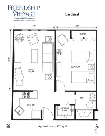 Floorplan of Friendship Village, Assisted Living, Nursing Home, Independent Living, CCRC, Kalamazoo, MI 1