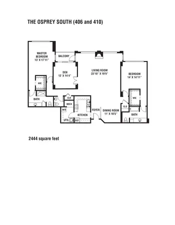 Floorplan of The Cypress of Hilton Head Island, Assisted Living, Nursing Home, Independent Living, CCRC, Hilton Head Island, SC 19
