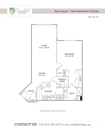 Floorplan of Croasdaile Village, Assisted Living, Nursing Home, Independent Living, CCRC, Durham, NC 14