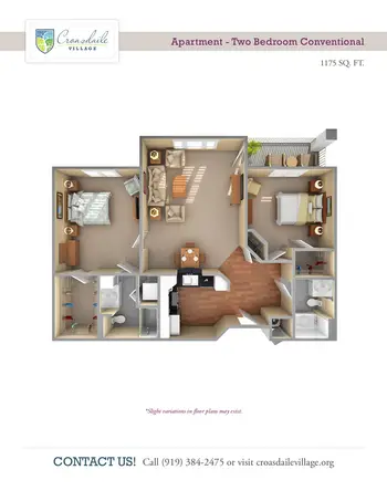 Floorplan of Croasdaile Village, Assisted Living, Nursing Home, Independent Living, CCRC, Durham, NC 19