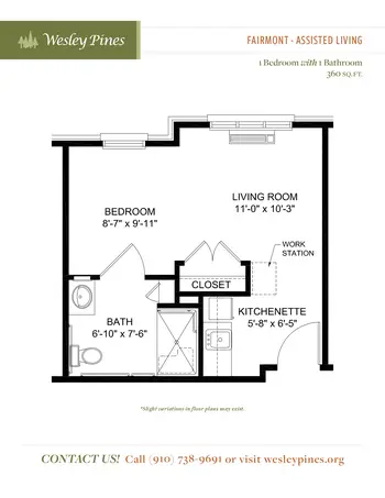 Floorplan of Wesley Pines, Assisted Living, Nursing Home, Independent Living, CCRC, Lumberton, NC 13