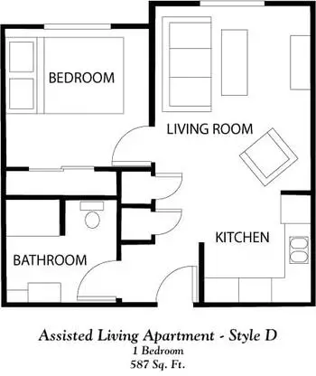 Floorplan of Park West Plaza, Assisted Living, Nursing Home, Independent Living, CCRC, Wichita, KS 11