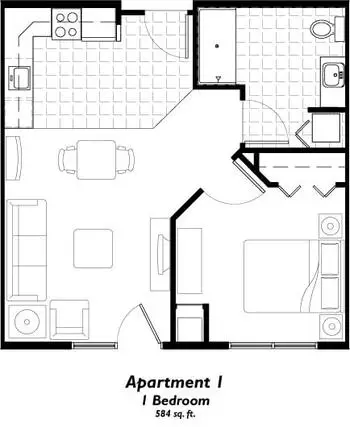 Floorplan of The Regent, Assisted Living, Nursing Home, Independent Living, CCRC, Wichita, KS 1