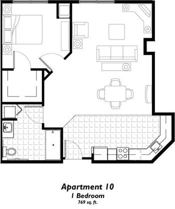Floorplan of The Regent, Assisted Living, Nursing Home, Independent Living, CCRC, Wichita, KS 12