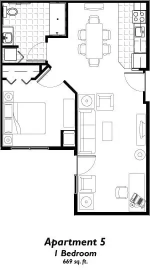 Floorplan of The Regent, Assisted Living, Nursing Home, Independent Living, CCRC, Wichita, KS 6