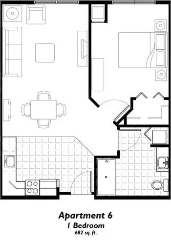 Floorplan of The Regent, Assisted Living, Nursing Home, Independent Living, CCRC, Wichita, KS 7