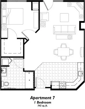 Floorplan of The Regent, Assisted Living, Nursing Home, Independent Living, CCRC, Wichita, KS 8