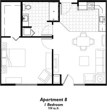 Floorplan of The Regent, Assisted Living, Nursing Home, Independent Living, CCRC, Wichita, KS 9