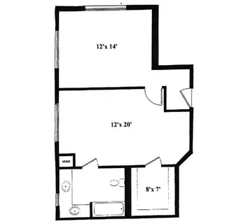 Floorplan of Lexington Square, Assisted Living, Nursing Home, Independent Living, CCRC, Elmhurst, IL 2