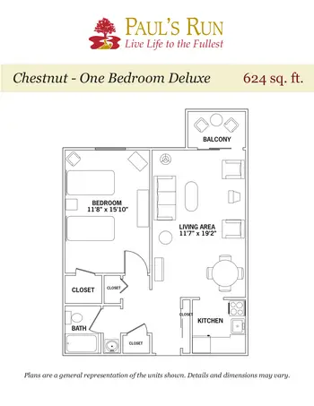 Floorplan of Paul's Run, Assisted Living, Nursing Home, Independent Living, CCRC, Philadelphia, PA 3