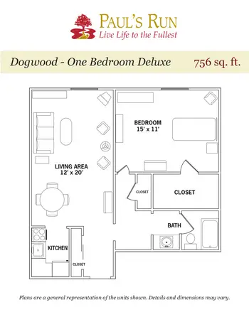 Floorplan of Paul's Run, Assisted Living, Nursing Home, Independent Living, CCRC, Philadelphia, PA 4