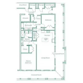 Floorplan of Carolina Bay at Autumn Hall, Assisted Living, Nursing Home, Independent Living, CCRC, Wilmington, NC 3
