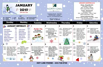 Activity Calendar of North Oaks, Assisted Living, Nursing Home, Independent Living, CCRC,  Pikesville, MD 5