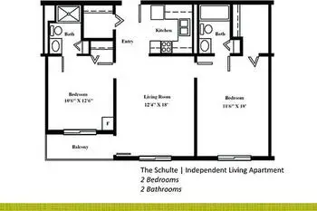 Floorplan of Westminster Village Terre Haute , Assisted Living, Nursing Home, Independent Living, CCRC, Terre Haute, IN 5