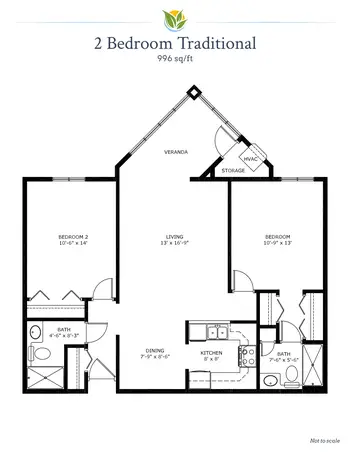 Floorplan of Plantation Village, Assisted Living, Nursing Home, Independent Living, CCRC, Wilmington, NC 16